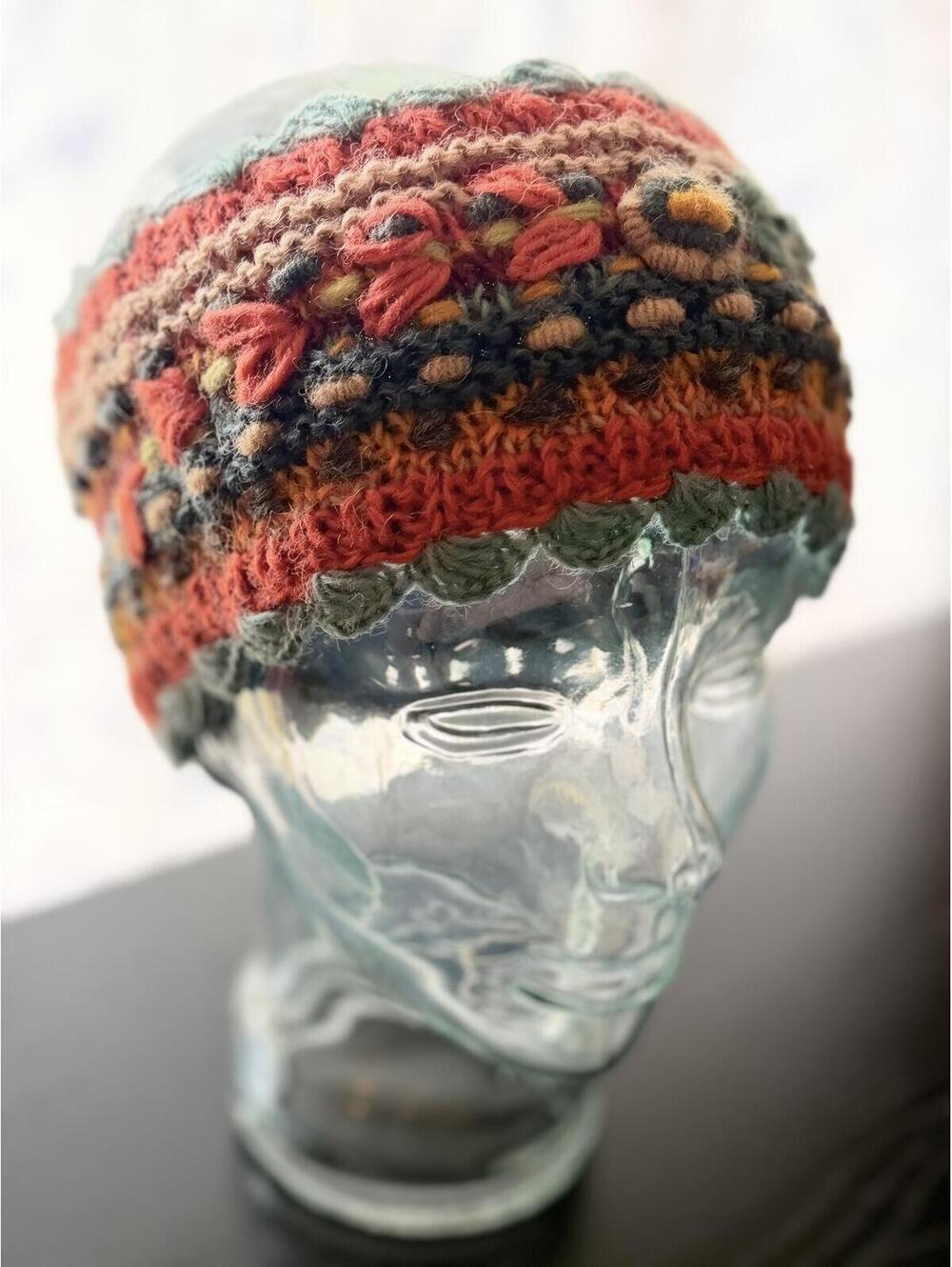 Handcrafted Multicolor Crochet Beanie Hat